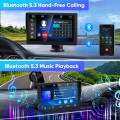 9 inch Apple Carplay and Android Auto Car Stereo, Wireless Touchscreen Car Dashcam with 1080P Rear Camera and 64GB TF Card、Mirror Link、BT、FM、AUX、USB