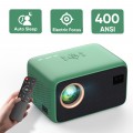 【Electric Focus】Faltopu mini Projector with WiFi and Bluetooth,4K Support Native 1080P Outdoor Movie Projector with 400 ANSI