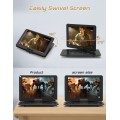 17.9" Portable DVD Player for Kids 1280x800 Resolution Headrest DVD Player with 15.4" Swivel Screen for Car, Support Multiformat, with Control Remote, Rechargeable Portabe DVD Player