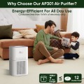 DR. J Professional Air Purifiers for Home 1850 Sq.ft, HEPA Air Purifiers for Bedroom, Air Purifiers for Allergies and Asthma, Pollen, Wildfire/Smoke, Pet Dander&Odor, Dust