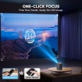 【Electric Focus】 Mini Projector with WiFi 6 and Bluetooth 5.3, 1080P Portable Projecteur, Outdoor Movie Projector with【Auto Keystone】, Home Theater Projector Compatible with iOS/Android/TV Stick/HDMI